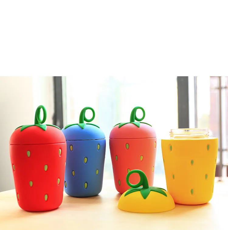 Новинка креативная бутылка для фруктовой воды 300 мл милая стеклянная с