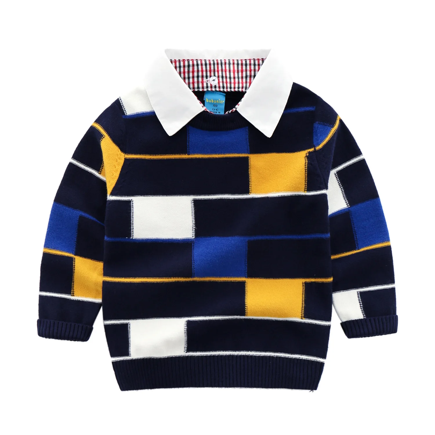 2018 зимние свитера для маленьких мальчиков пуловер свитер с отложным воротником