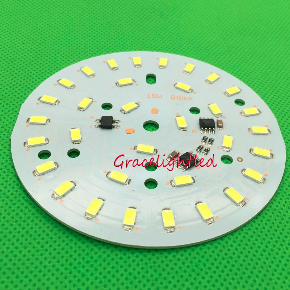 1 шт. AC220v затемнения светодиодный PCB SMD5730 3 Вт 5 Вт 7 Вт 10 Вт 12 Вт, 15 Вт, 18 Вт, 24 Вт, светодиодный источник света панели