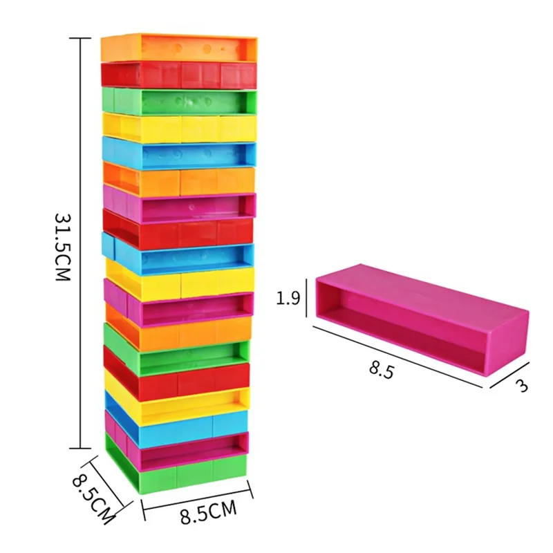 59 шт. красочные пластиковые башенные блоки игрушки домино стеллаж
