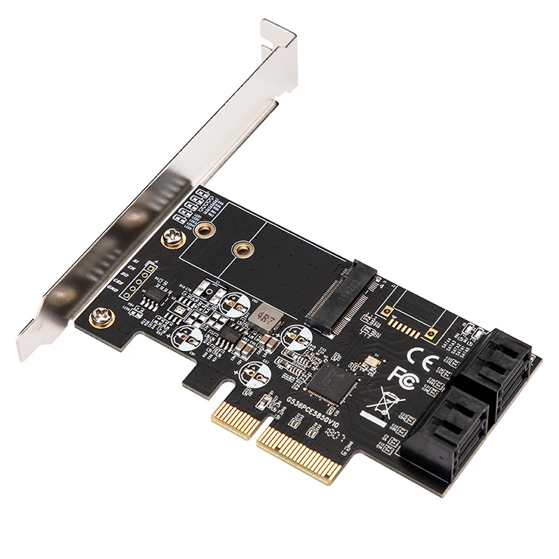 PCI Express SATA 3 плата контроллера PCIE к M2 адаптер M.2 NGFF 4-портовая III 6-портовая