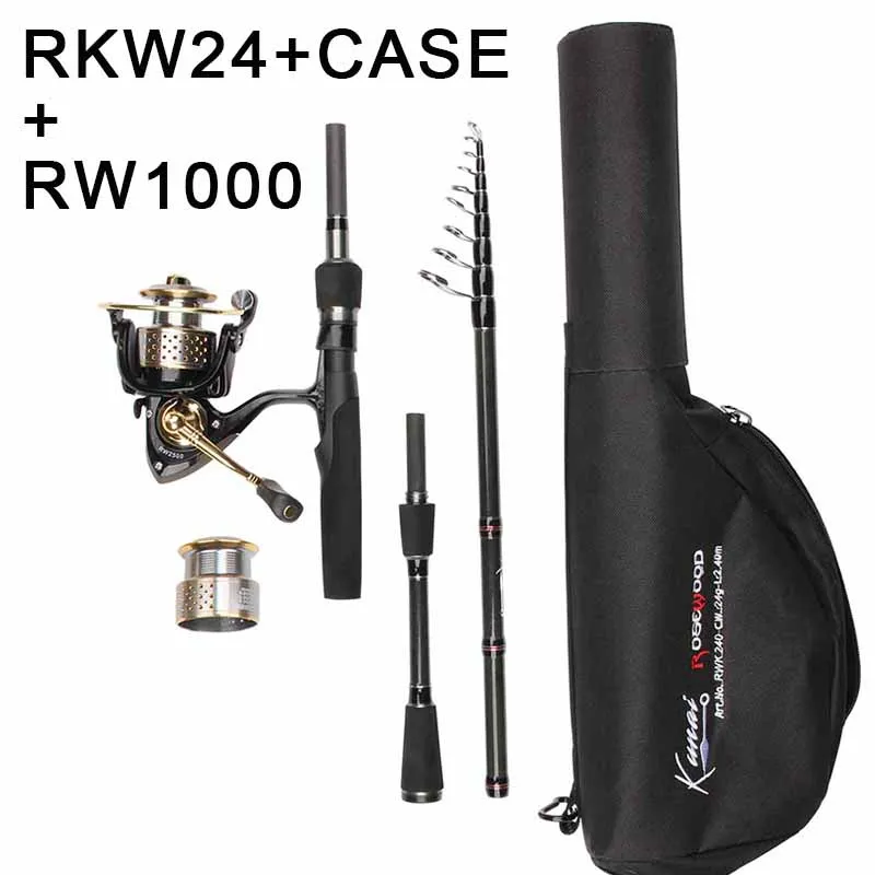 RKW24-Case- 1000Reel RoseWood KUNAI 2,4 М телескопическая катушка спиннинга комплект спиннинга сумка для переноски для детей Молодежная уличная дорожная басовая форель - Цвет: RKW24-Case- 1000Reel