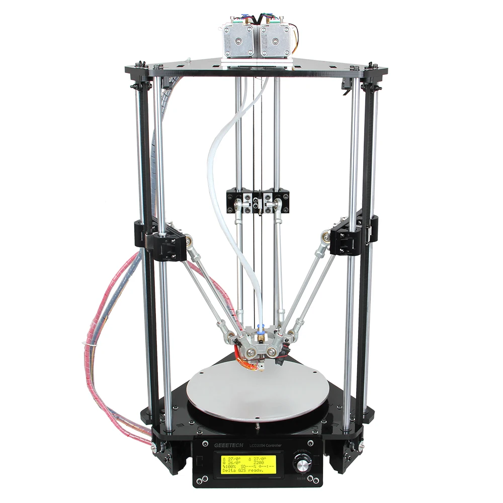 Geeetech автоматическое выравнивание 3D принтер двойной экструдер Delta Rostock Mini G2s новый