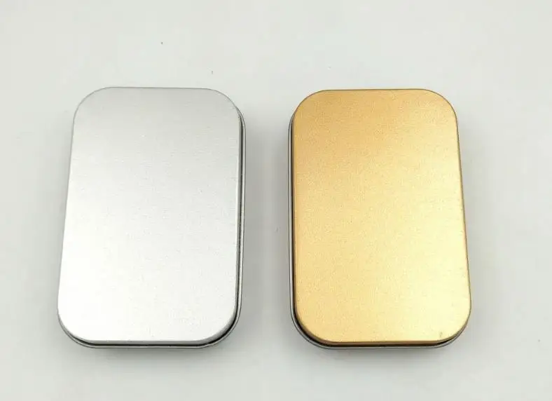 Mini Tin Box Small Empty Gold Metal Storage Case Organizer For Money Coin Candy Keys U Disk Headphones | Дом и сад
