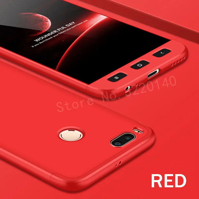 Luxury 360 Full Body Protection Case For Xiaomi Mi 5X A1 Shell Hard Plastic Shockproof Back Cover 5s 5 6 Capa |
