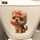 YOJA 18,4*24,6 см Прекрасный мультфильм собака Детская комната наклейки на стены Декор стикер для ванной, туалета T1-0302