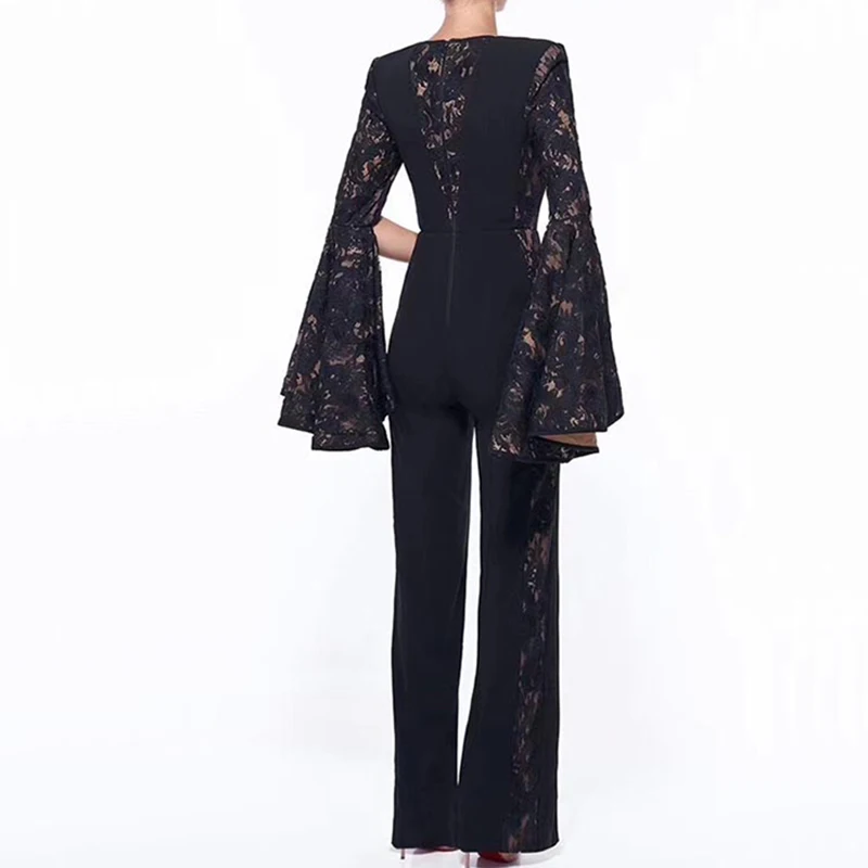 Высококачественный новый модный Подиум 2018 дизайнерский комбинезон женский с