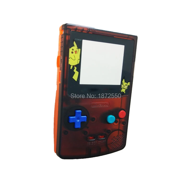2 шт./лот для GameBoyColor Limitd Edition прозрачный черный-оранжевый цвет сменный корпус