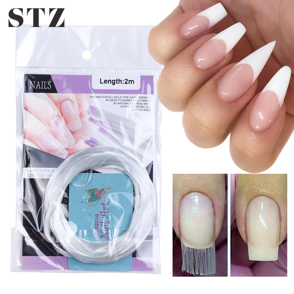 STZ 1/1. 5/2 М стекловолокна ногтей наращивание волокно шелк форма для акрил Fibernails
