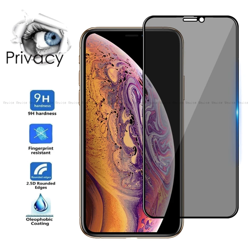 Защитное стекло закаленное для iPhone 11 Pro/XS Max/XR/X/8/7/6S/6 Plus | Мобильные телефоны и