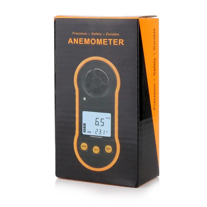30m/s Mini Digital Anemometer Anemometro Wind Speed Gauge Meter LCD Handheld Air Velocity NTC Thermometer WindSpeed Measure Tool |