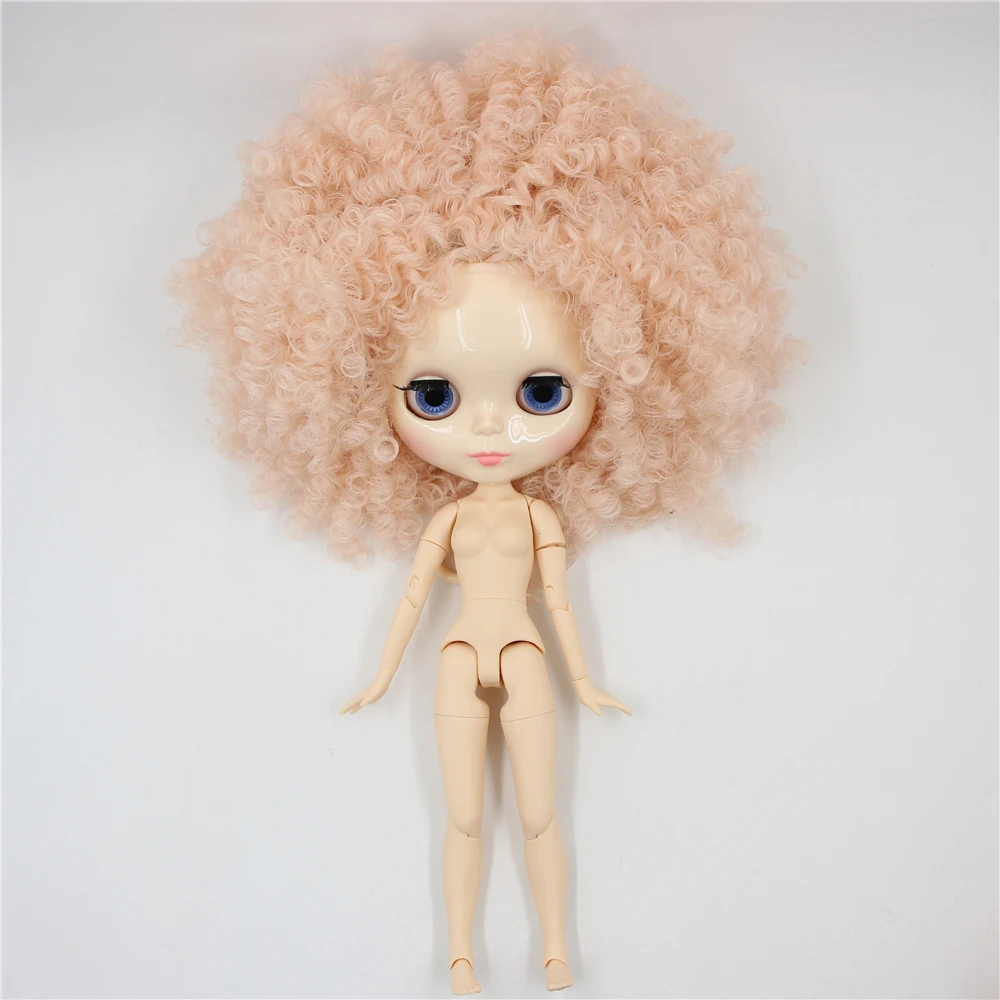 Ледяной DBS Blyth кукла 1/6 bjd белая кожа тела афро бледно розовые волосы 30 см игрушка