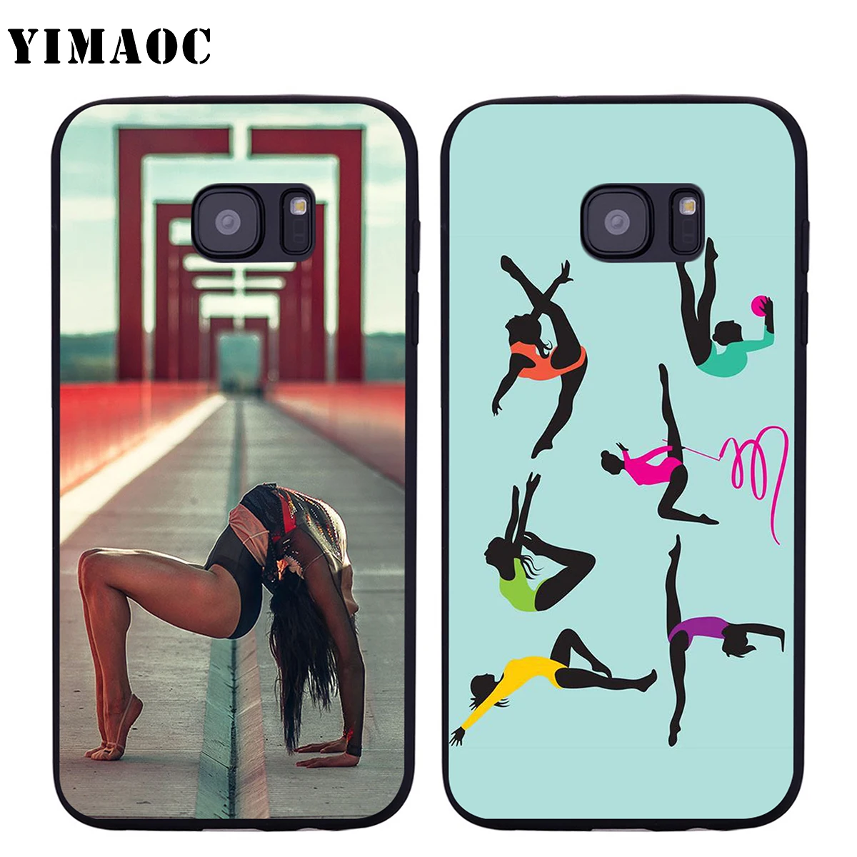 YIMAOC гимнастический силуэт Мягкий силиконовый чехол для Samsung Galaxy A7 A8 A9 S10e J6 Plus 2018 |