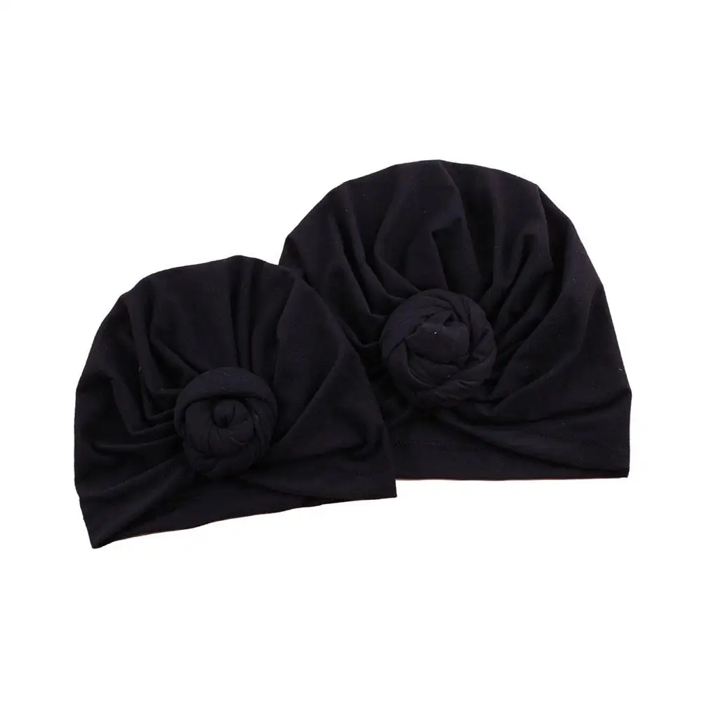 2 шт./лот одноцветное Цвет зима Шапки для детей и мамы Индия шляпа Утепленная