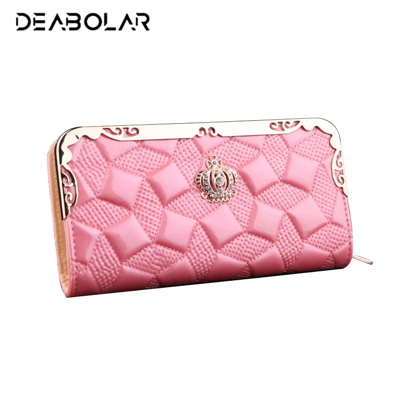 Роскошные Для женщин корона кошелек модные кожаные женский бренд клатч портмоне