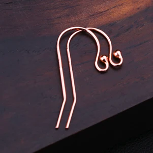 Rose gold Аутентичные 925 пробы серебряные модные очаровательные серьги крючки для ушей 3 цвета DIY аксессуары соединитель для производства ювелирных изделий - Цвет: Rose gold
