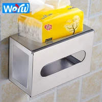 weyuu bathroom paper towel holder wall mount toilet stainless steel toilet paper holder office storage tissue box rectangle