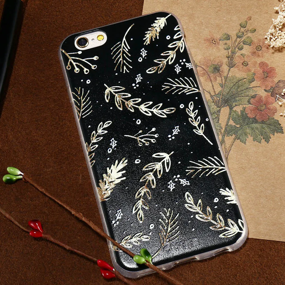 Caseier зимний силиконовый чехол для iPhone 5 5S SE роскошный Снежный серия чехол-крышка с узорами для iPhone X 6 6s 7 8 Plus ультратонкий Capinhas