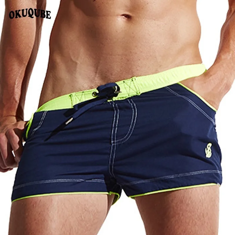 Плавательные мужские трусы сплошной синий и красный цвета белый купальник на