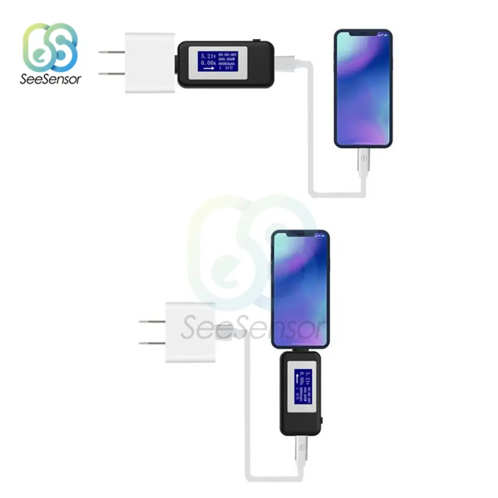 Многофункциональный USB тестер Type-c детектор зарядного устройства цифровой