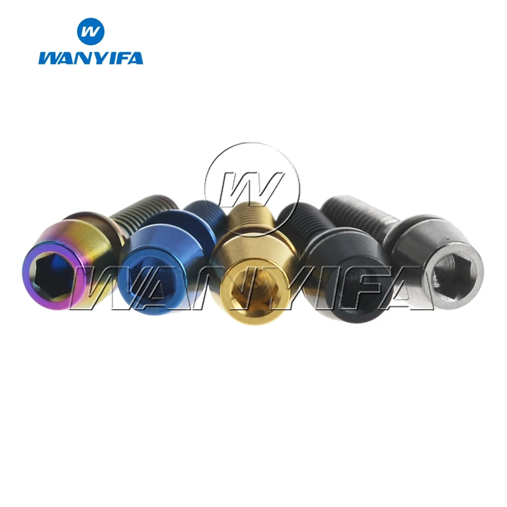Титановый "Wanyifa" Ti Болт M4x15.3mm шестигранного с коническим отверстием производства болтов винтов с шайбами для Ritchey C260 велосипедный вынос руля