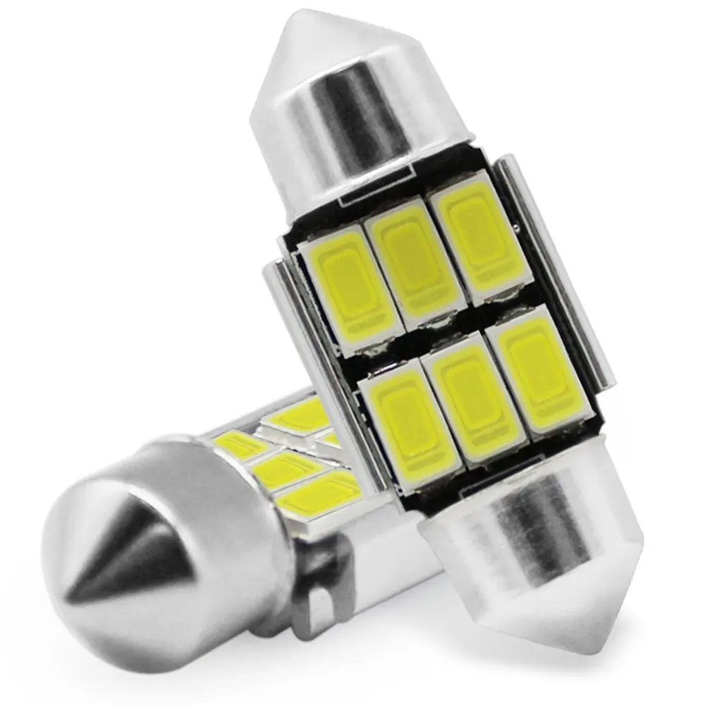 Современный автомобиль 4x C5W C10W C3W 31 мм 6smd светодиодный гирлянда Осветительная