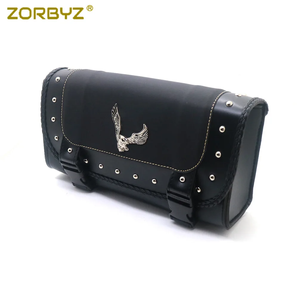ZORBYZ мотоциклетные Черные Сумки из искусственной кожи с седлом орла сумка для