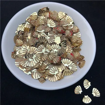 Light Gold 1200 шт(20 г) 6*8 мм светильник оболочка золотого цвета форма тесьма с пайетками для шитья материал, Свадебное Ремесло, Дети DIY аксессуары для одежды - Цвет: Light Gold