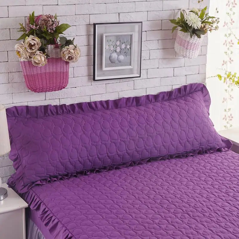 as picture JaneYU Couple Thickened Double Pillow Cover Cotton Pillow Cover, 1.2m 1.5m Long Pillow Cover 1.8m Pillow Cover - Цвет: as picture