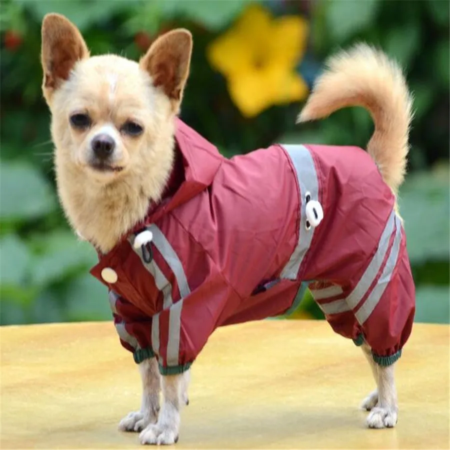 Новинка дождевик для собак регулируемый Блестящий Стильный домашних животных