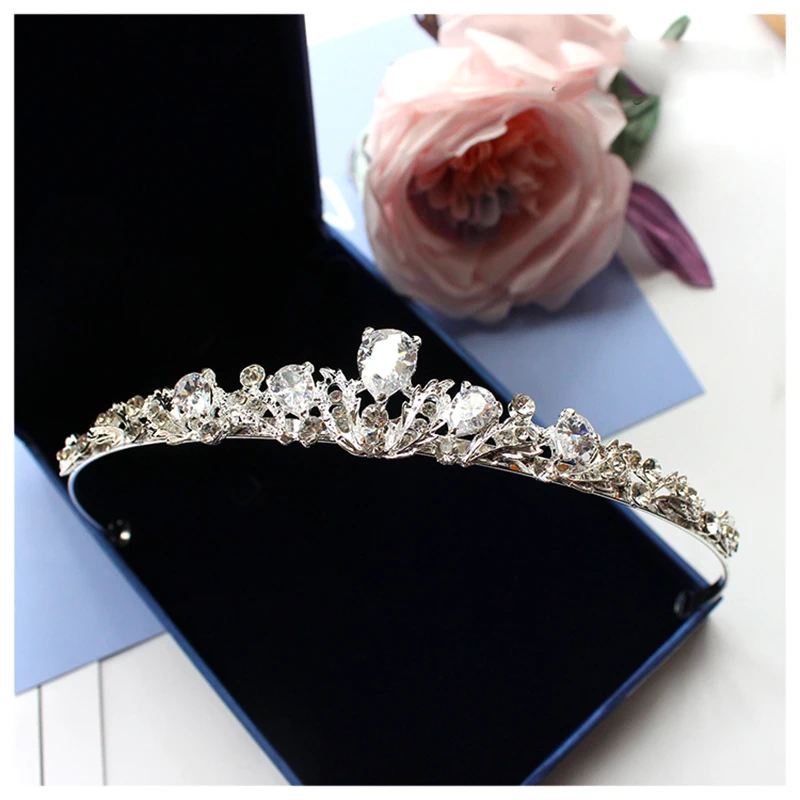 Потрясающие тиары с кристаллами из циркония в форме капли воды для девочек Хин