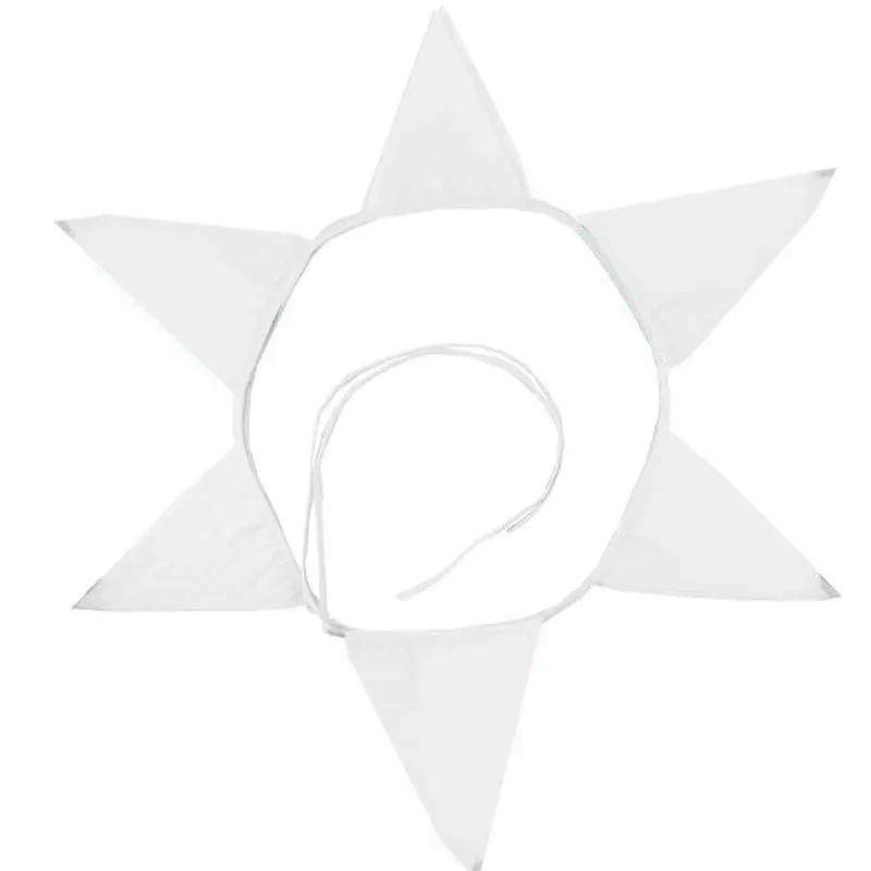 Флаги Белые тканевые флажки 8 м 20 флагов Винтажные Украшения для свадебной