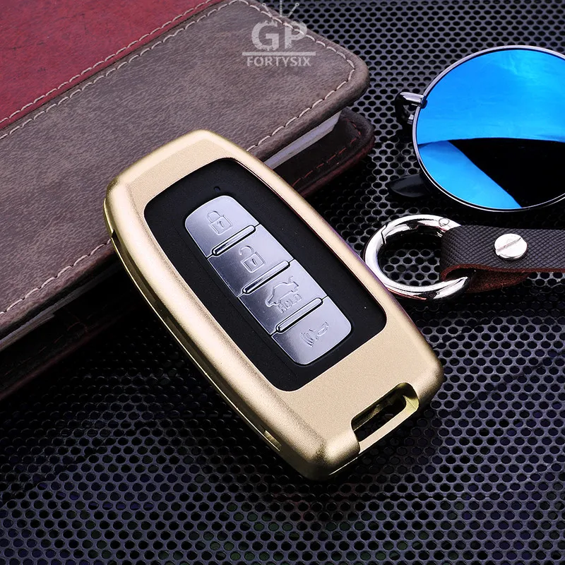 Автомобильный чехол для ключей из алюминиевого сплава HYUNDAI Elantra Sonata Veloster Kia Soul