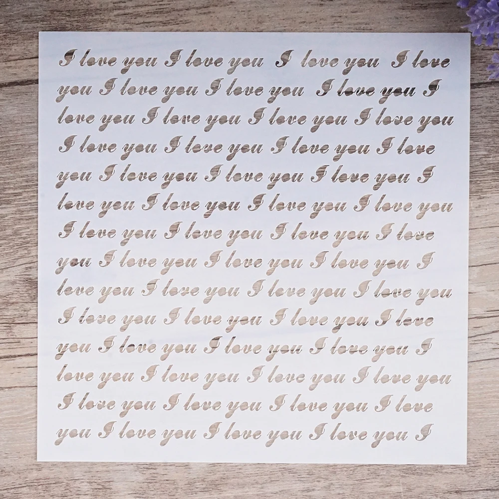 15 см DIY Craft I love you трафареты для стен Живопись штампованная скрапбукинга штампы