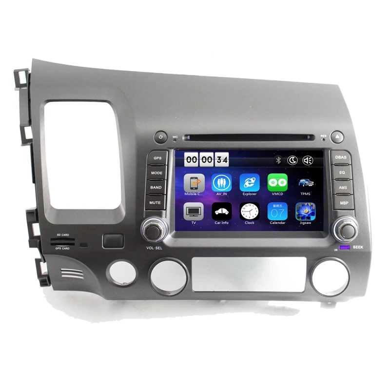 8 дюймов 1024*600 HD 2 Din Автомобильный dvd плеер GPS система для Honda Civic 2007 2008 с 3G WiFi OBD DAB