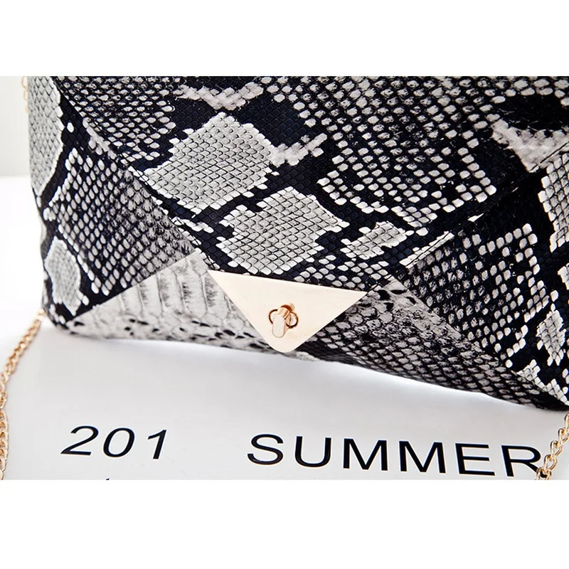 Модные сумки через плечо из искусственной кожи женские ретро клатчи змеиной