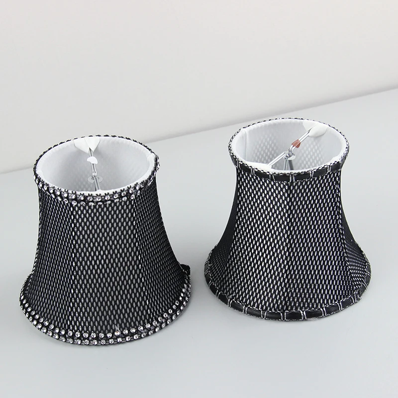 Настенный абажур из черной ткани стеклянные лампочки для люстры зажим|chandeliers lamp