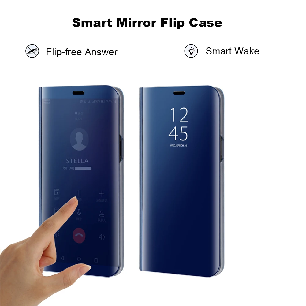 Bouden Smart mi rror View флип-чехол для Xiao x Note красный 5 плюс Примечание 5A прозрачный вид