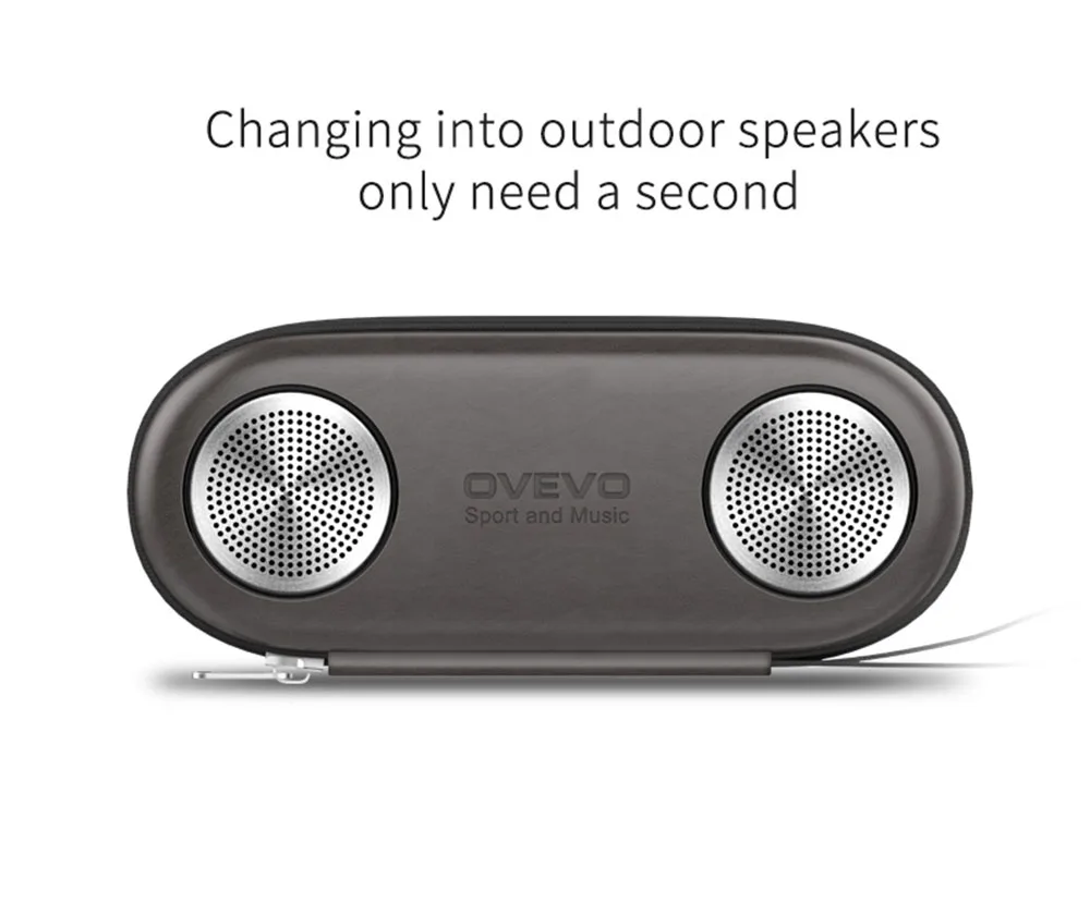 OVEVO D10 двойной беспроводной магнитный динамик Bluetooth Спорт на открытом воздухе стерео Hifi динамик Aux IPX5 ударопрочный кожаный чехол