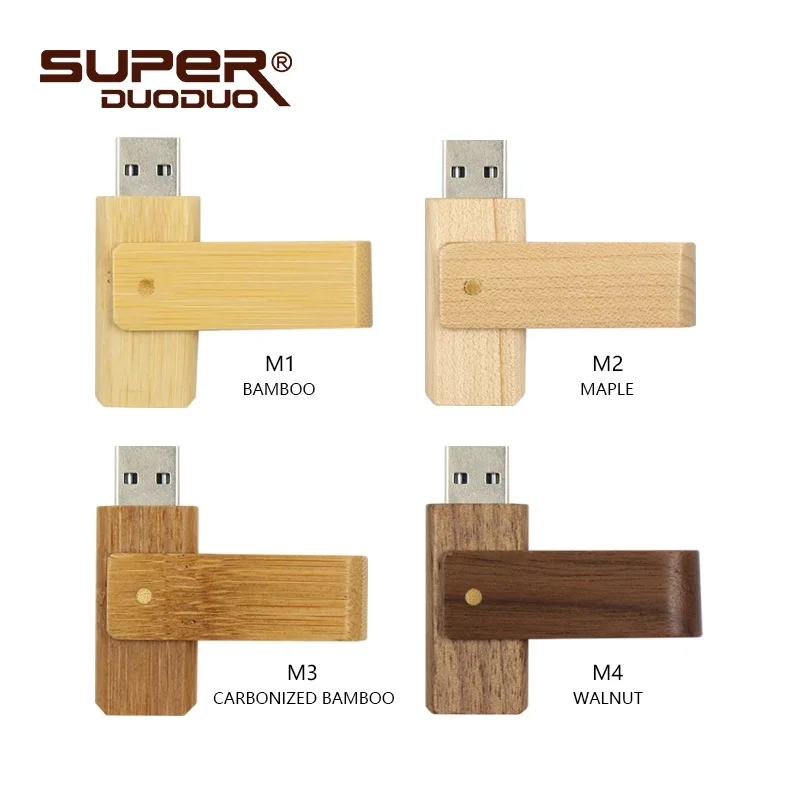 Деревянные вращающиеся memoria usb 4 ГБ 8 ГБ 16 ГБ Кле usb флешки 64 Гб usb флеш-накопитель 16 ГБ 32 ГБ 64 Гб 128 ГБ флеш-накопитель индивидуальный логотип