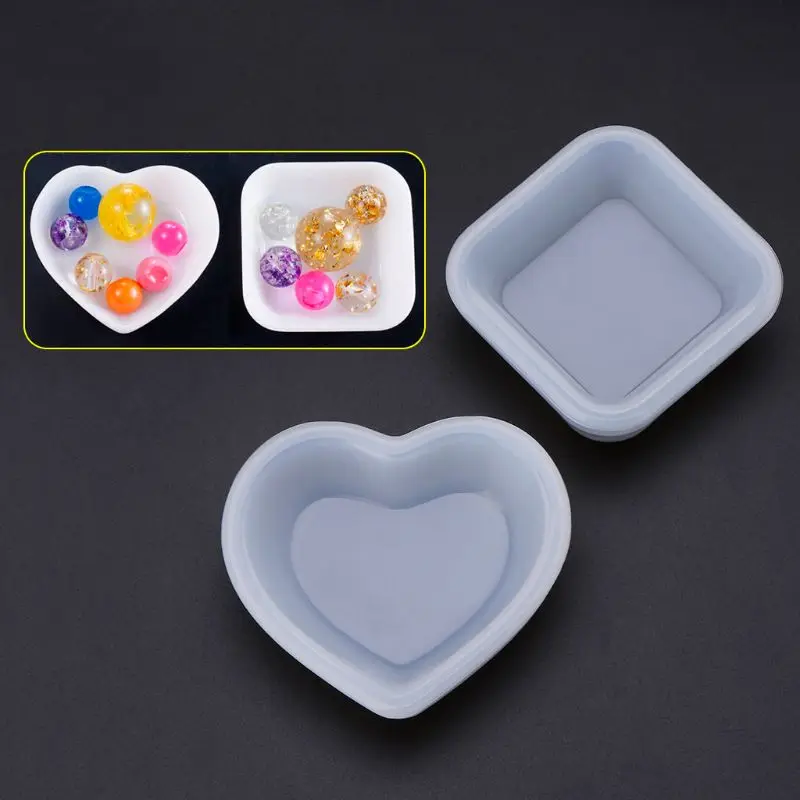 

Silicone Mold Heart Square Molds DIY Jewelry Making Cake Decoration Disc Plate Epoxy Resin Molds for Fondant Craft Geometric