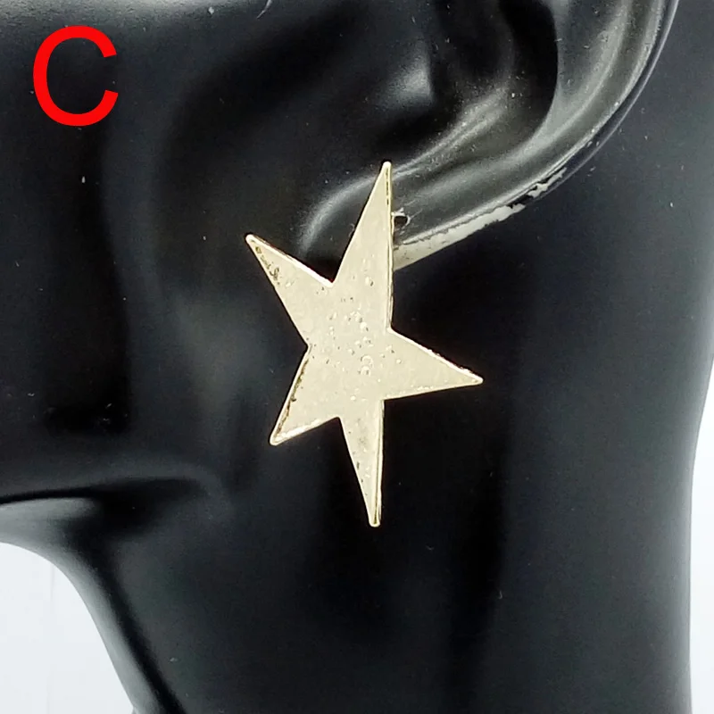 AMORUI женские хип хоп полые серьги гвоздики с рисунком для женщин модные в форме сердца Bijoux Femme Start ювелирные