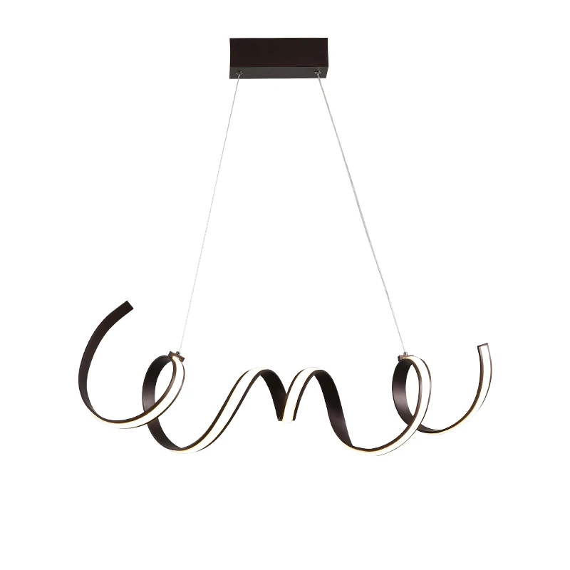 

Coffee Finish Modern led pendant lights for living room dining Kitchen room Aluminum Arc Art Pendant Lamp light fixtures