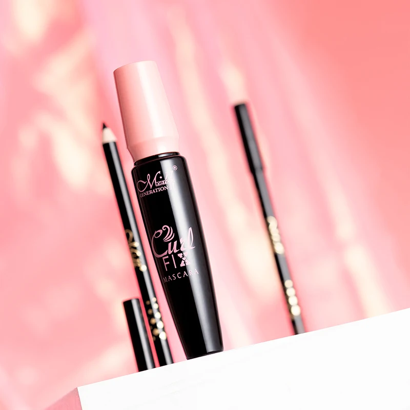 Menow Mascara with 2pcs EyelinerSet Pen Set Waterproof Rimel 3d Thick Lengthening Mascara Make Up