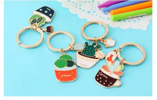 10pcs/lot free shipping fashion woman plant keychain lady flower key ring car | Украшения и аксессуары