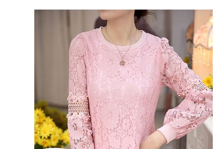 Новинка 2020 женская одежда с круглым вырезом и кружевом Весенняя модная