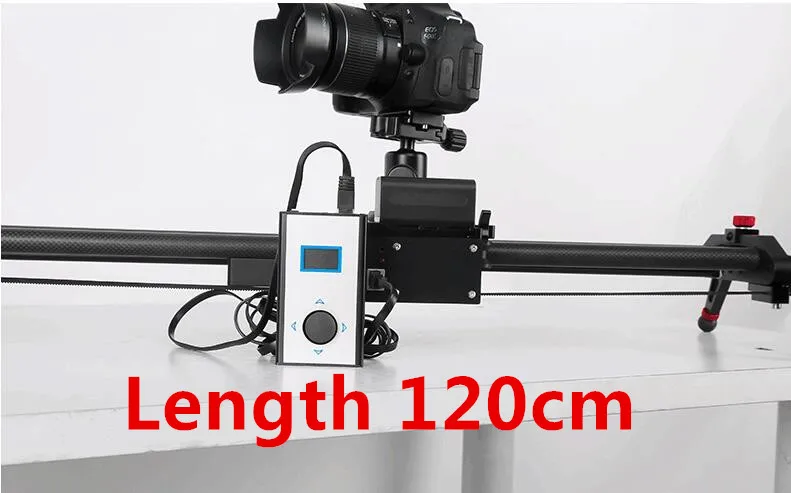 Length 1200cm Шаговый двигатель из углеродного волокна с моторизованным слайдером для видеокамеры с таймелапсом, направляющая для непрерывного изменения фокусировки, углеродная горка для электрического управления DSLR - Цвет: Length 1200cm