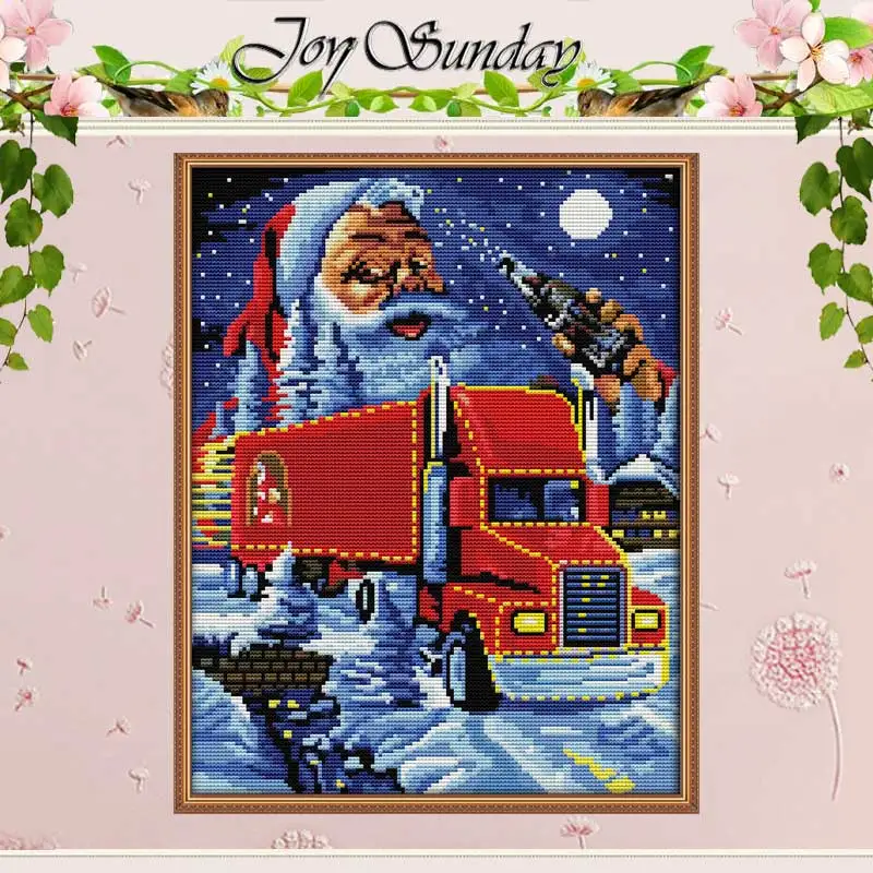 

Рождественский грузовик считает вышивку крестиком 11CT 14CT Набор для вышивки крестиком оптовая продажа DIY Набор для вышивки крестиком