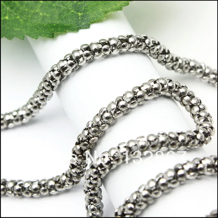 Модная цепочка для попкорна браслет из нержавеющей стали 3 2 мм * 19 6 ''для женщин