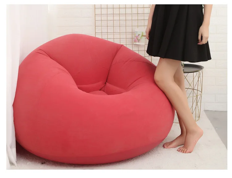 Большой надувной диван кресло мешок фасоли Флокирование ПВХ сад Lounge Beanbag для взрослых уличная мебель Кемпинг альпинизмом путешествия